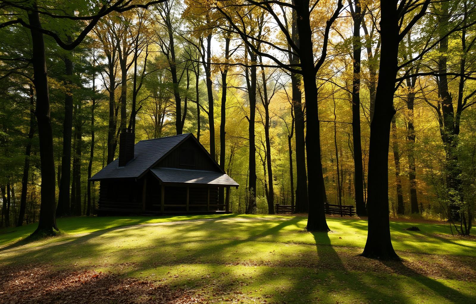 Cabin on wooded mountain acreage in southwest Virginia's Appalachian Plateau